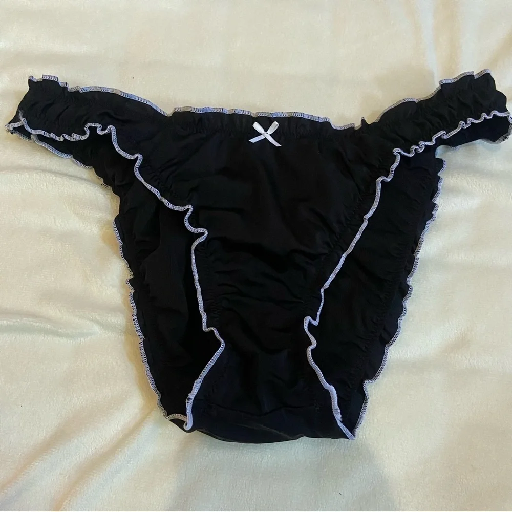 New! Frankie's Bikinis x PINK Hudson Ruffled Bloomer Bikini Bottom 1574